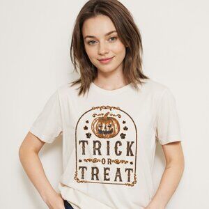 Trick or Treat Tee, Halloween Graphic Tee, Halloween Graphic Shirt